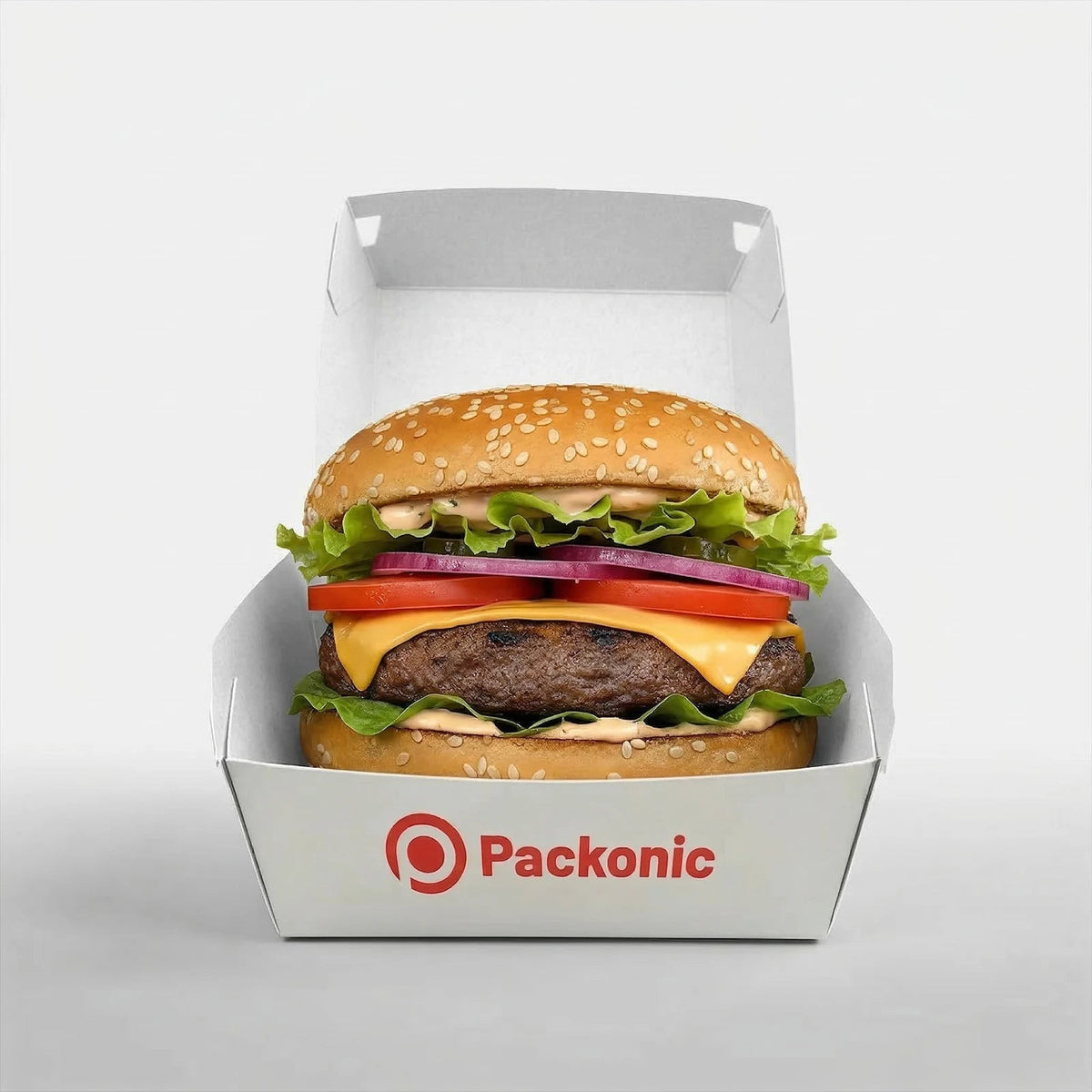 Baskılı Burger Kutusu - 8 Nokta Yapıştırmalı