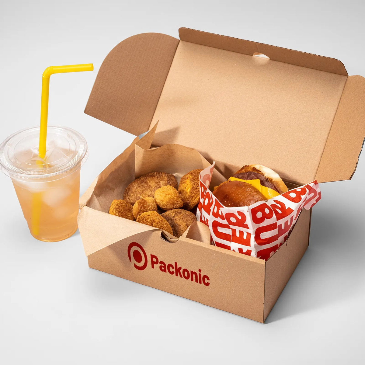 Baskılı Kraft Hamburger Kutusu