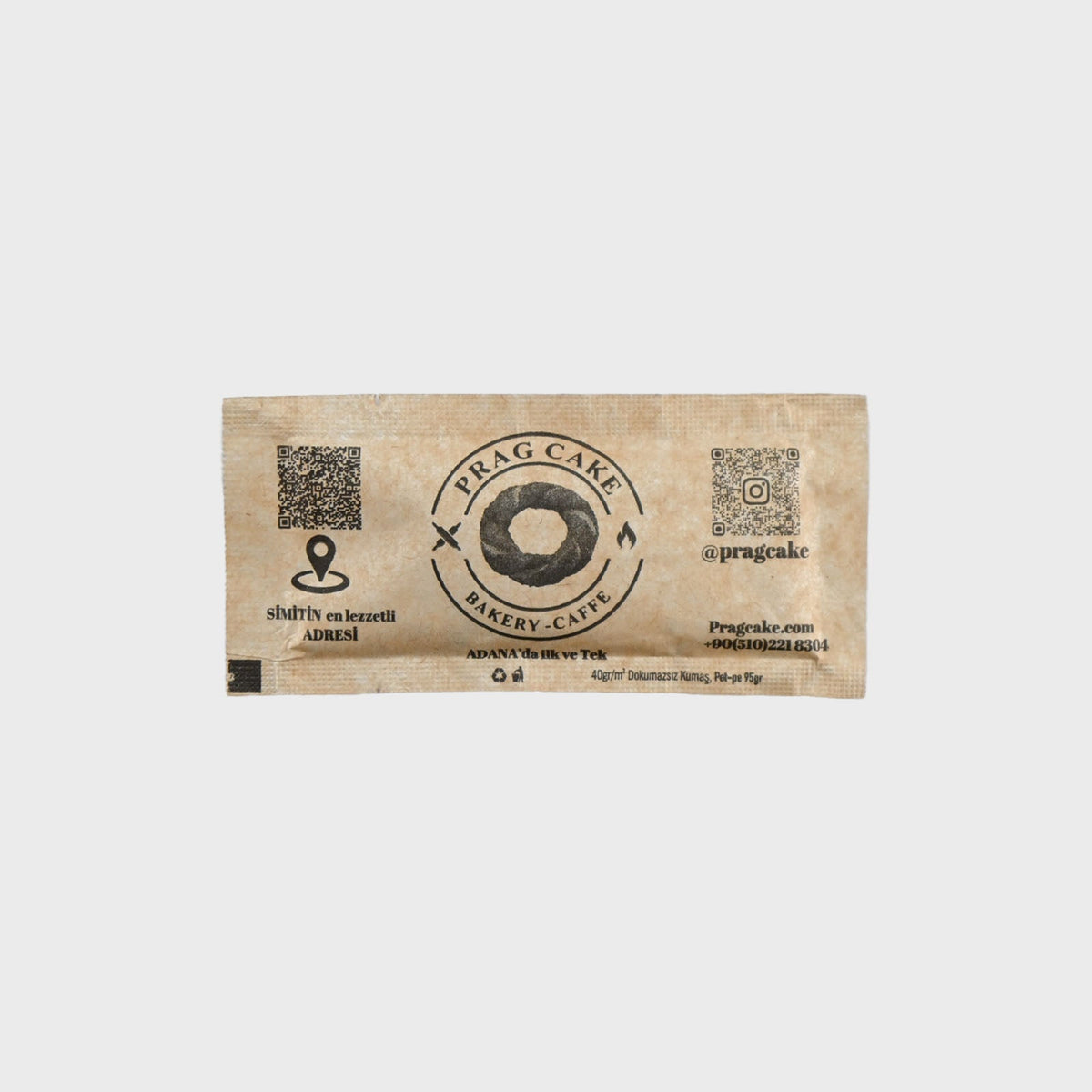 Baskılı Islak Mendil - 70 x 120 mm - Kraft